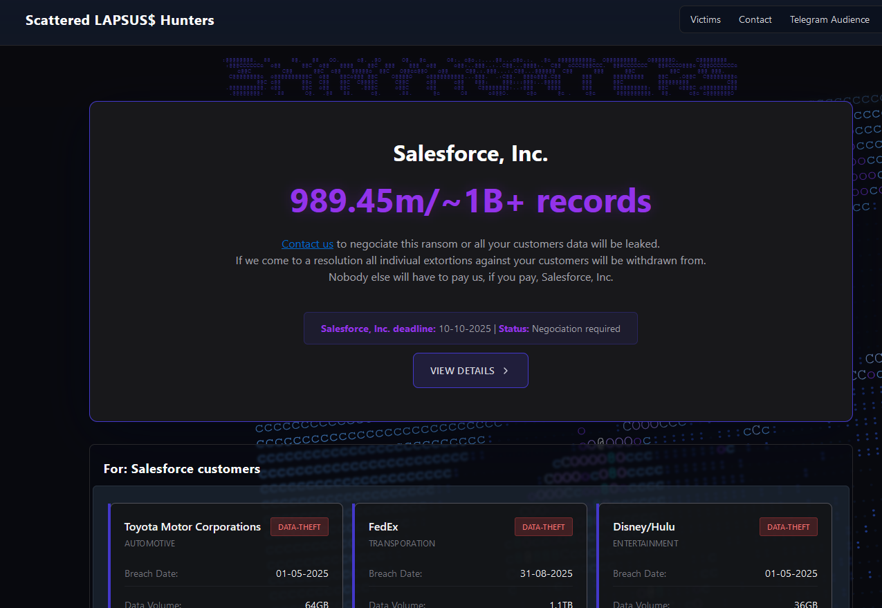 ShinyHunters threatens to release data stolen from dozens of Fortune 500 firms