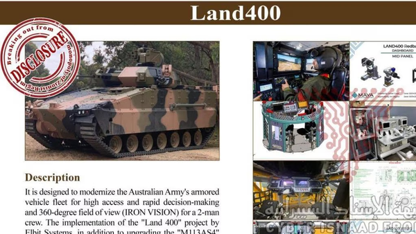 Pro-Hamas hackers stole plans for Australia's next-gen infantry fighting vehicles